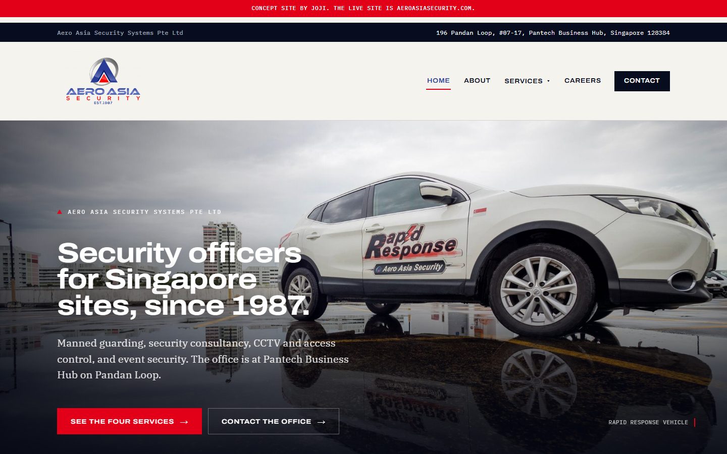 Aero Asia sample homepage