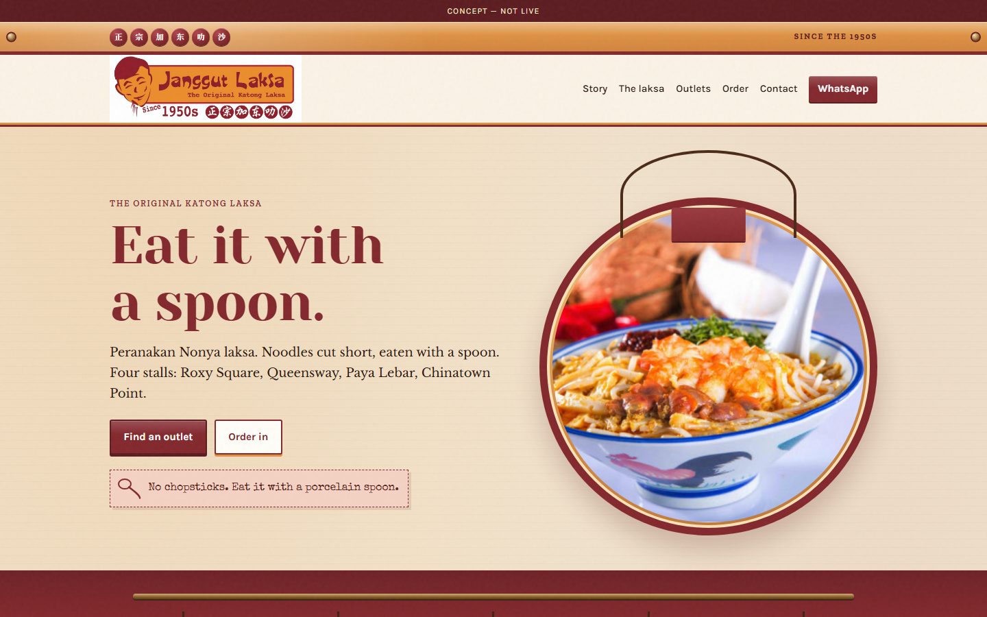 Janggut Laksa sample homepage