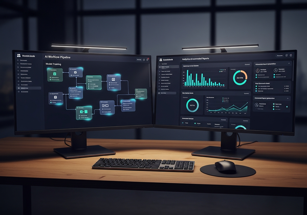 AI augmented operations dashboard with growth metrics