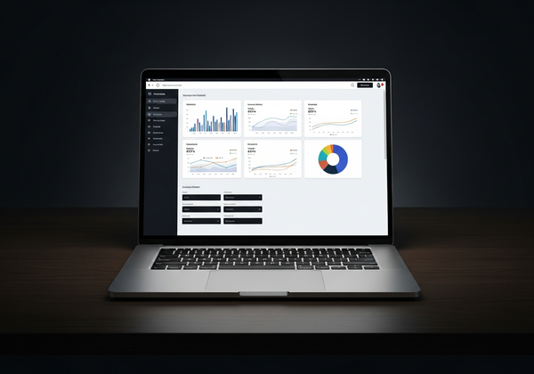 Custom analytics dashboard with charts and data visualization